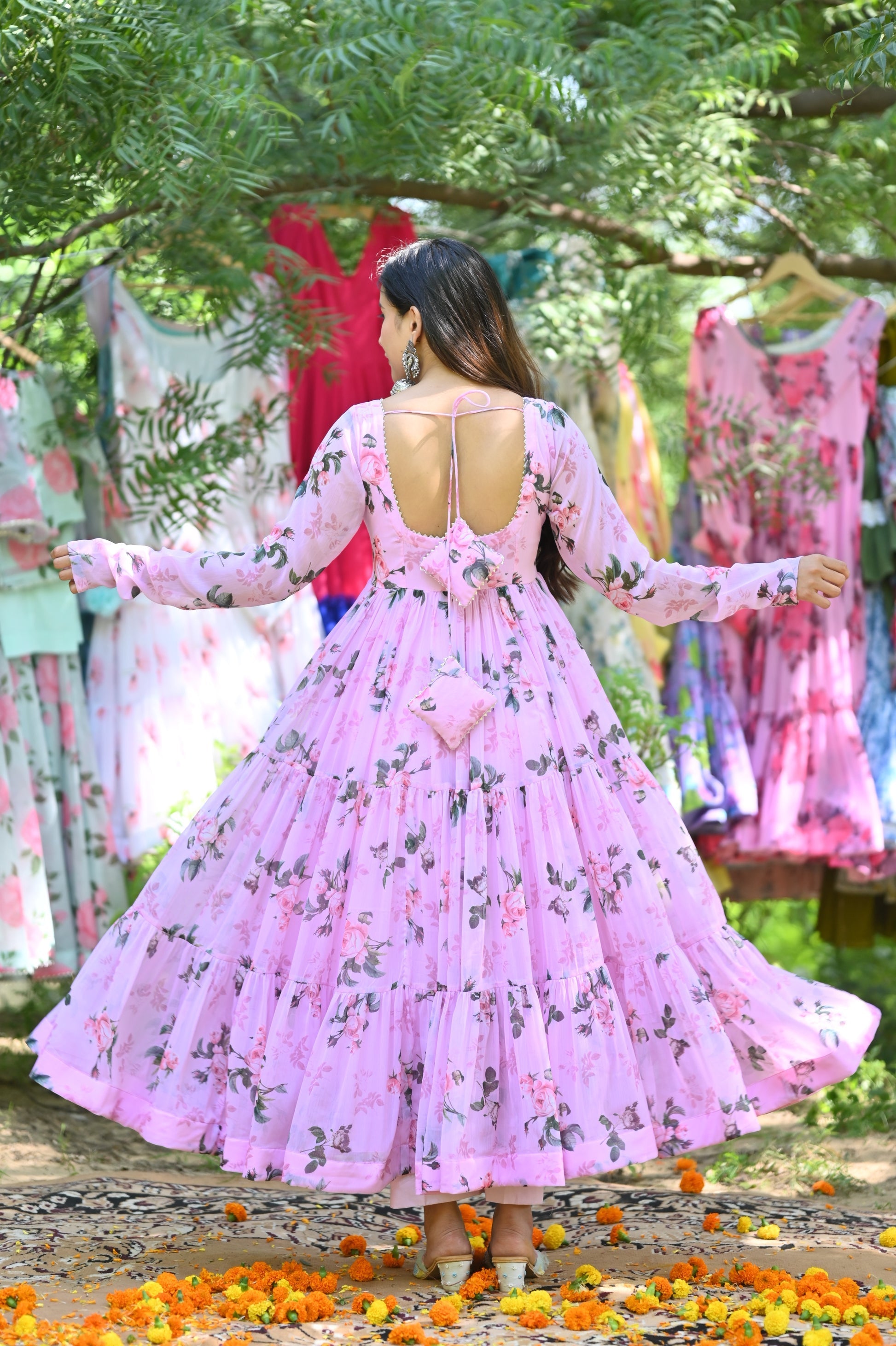 Blush Pink Anarkali Set