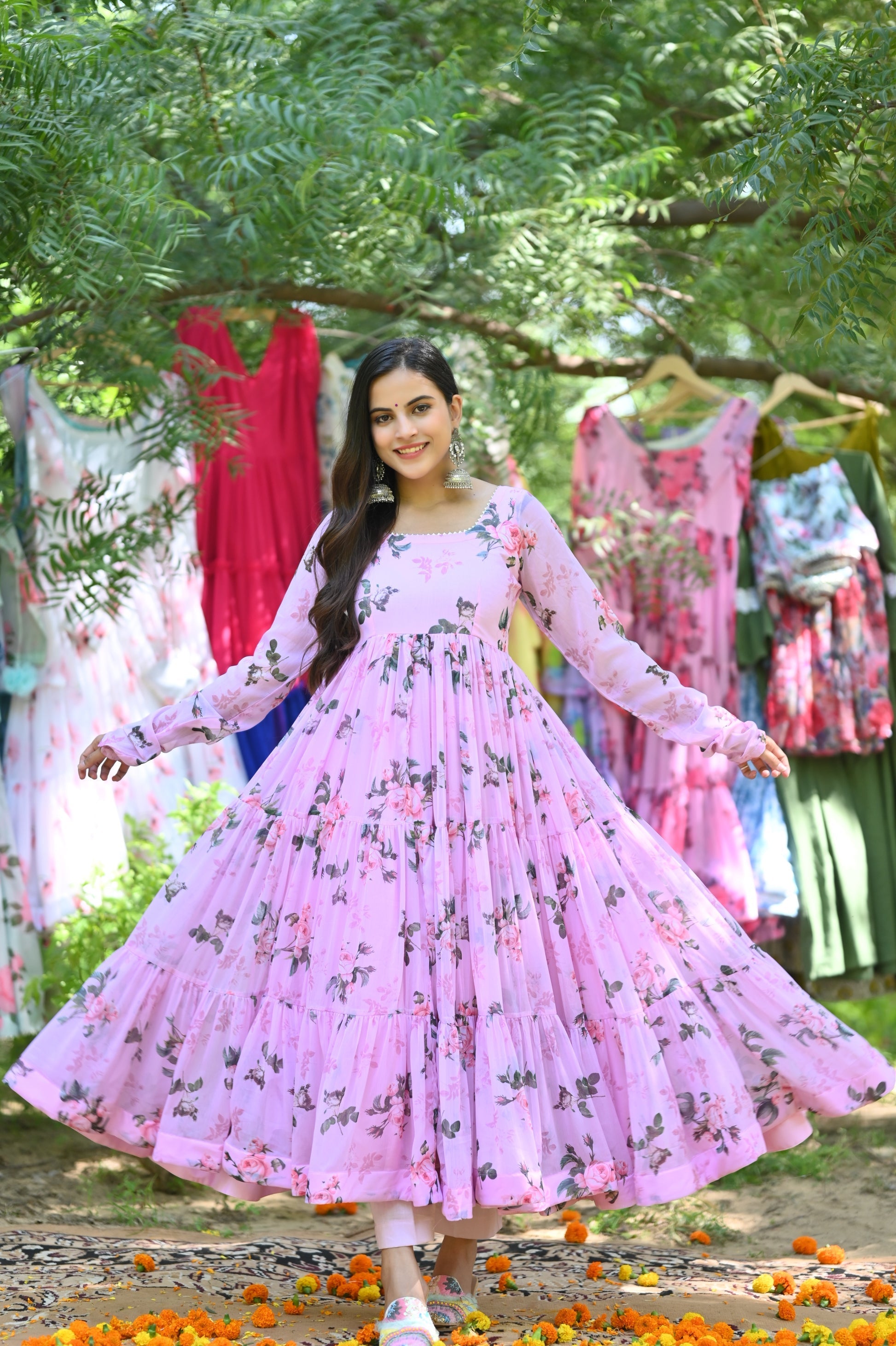 Blush Pink Anarkali Set