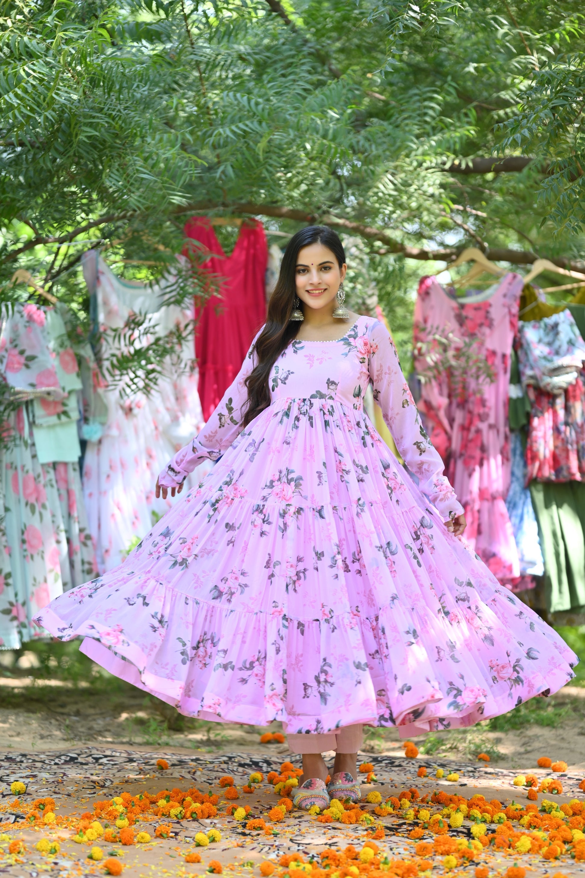 Blush Pink Anarkali Set