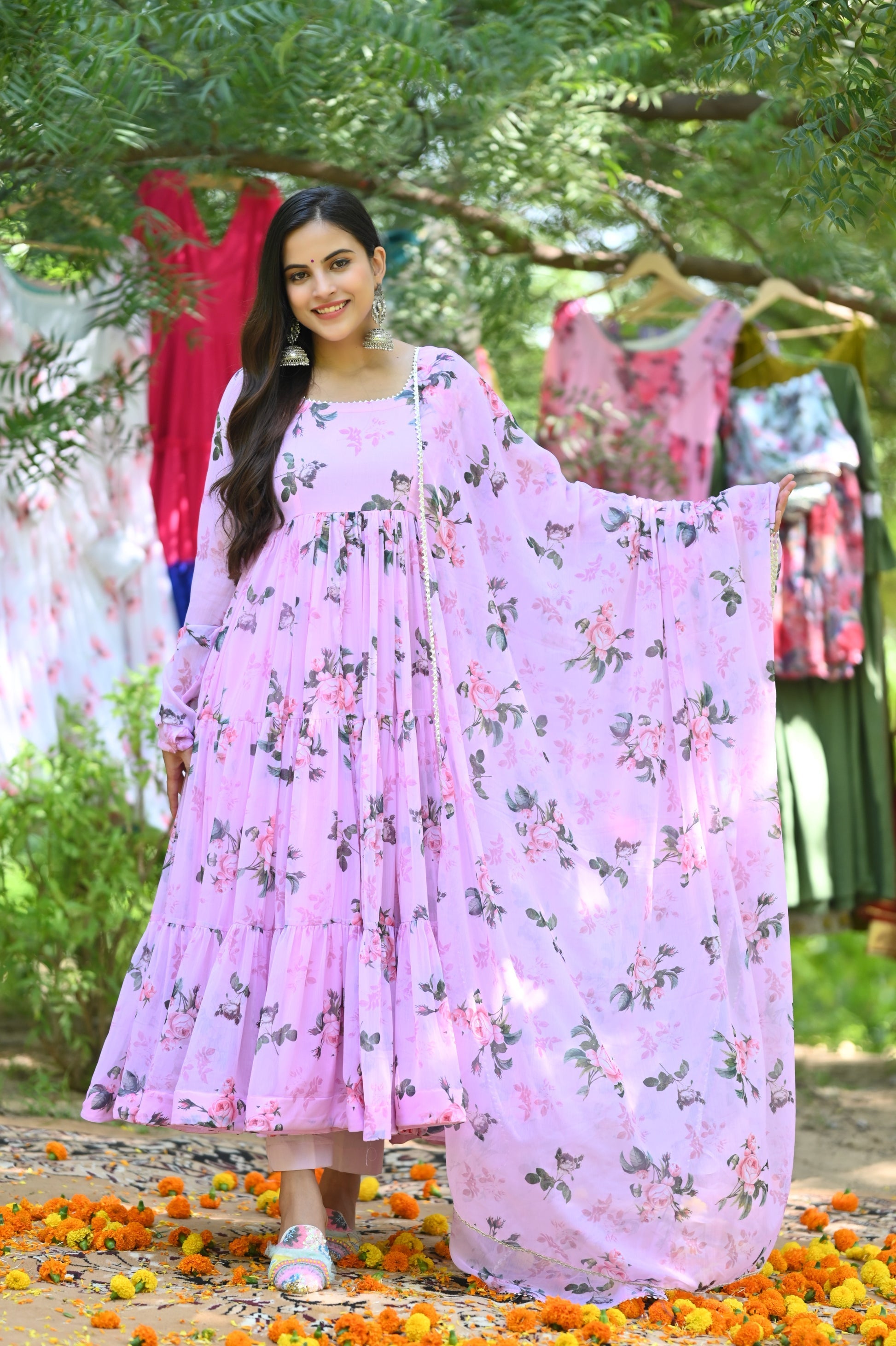 Blush Pink Anarkali Set