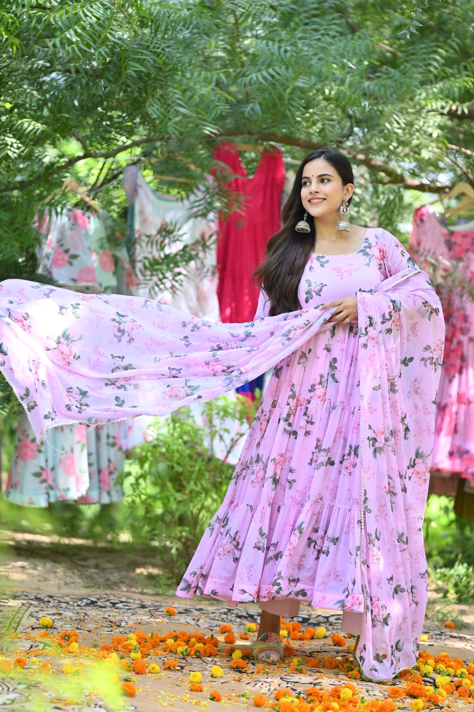 Blush Pink Anarkali Set