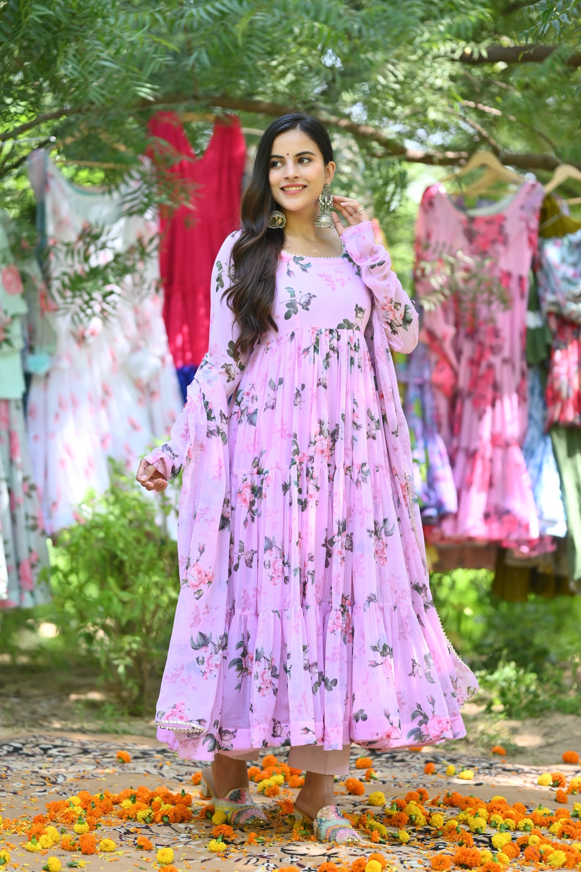 Blush Pink Anarkali Set